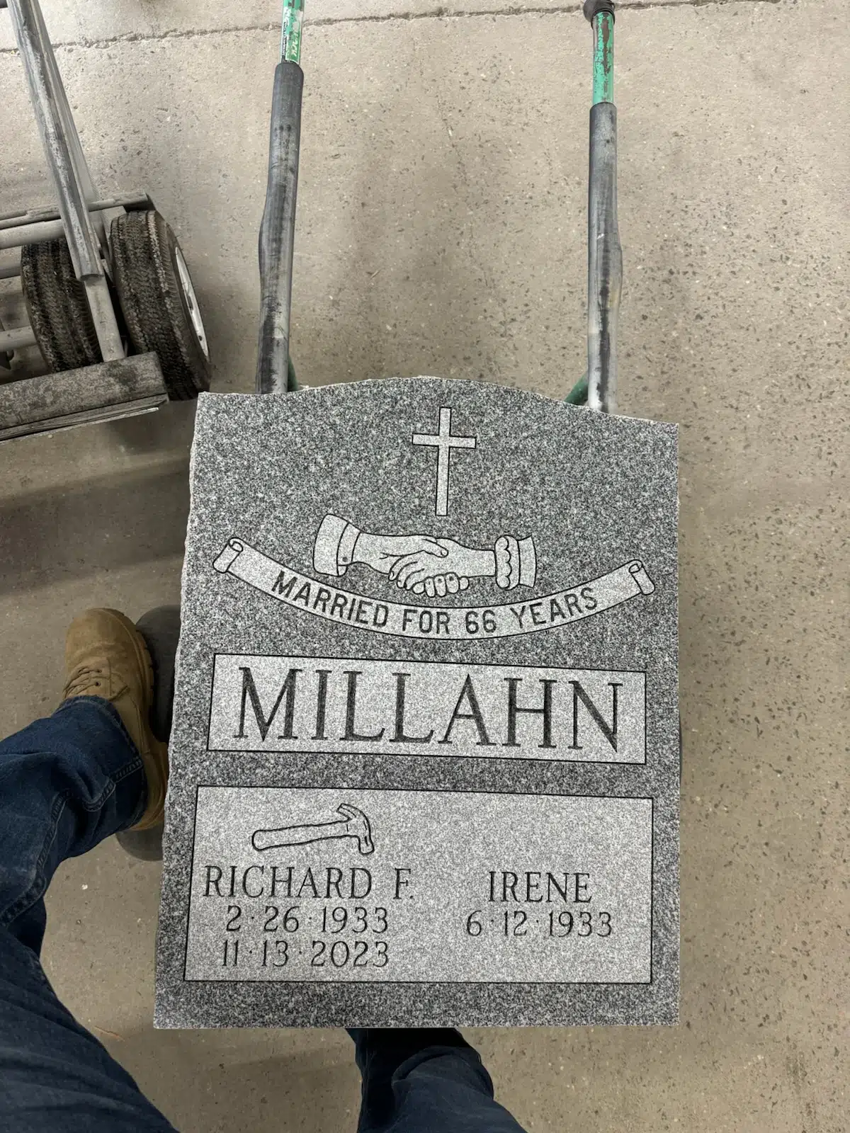 Granite Custom Headstone hand-carved by NJ Gravestone Shop in NJ — image 2