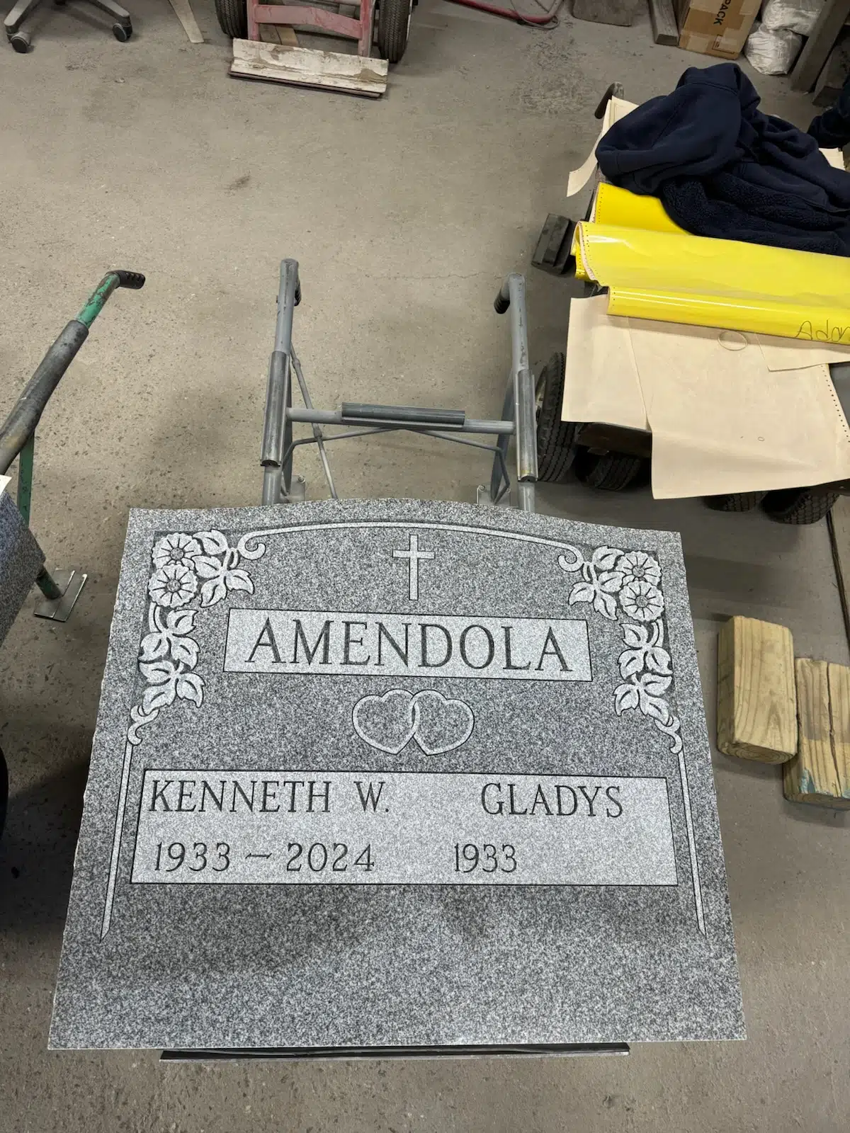 Granite Custom Headstone hand-carved by NJ Gravestone Shop in NJ — image 2